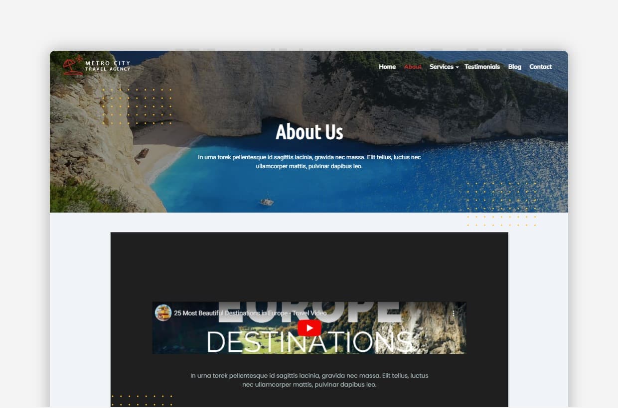 Travel Agency WP Theme