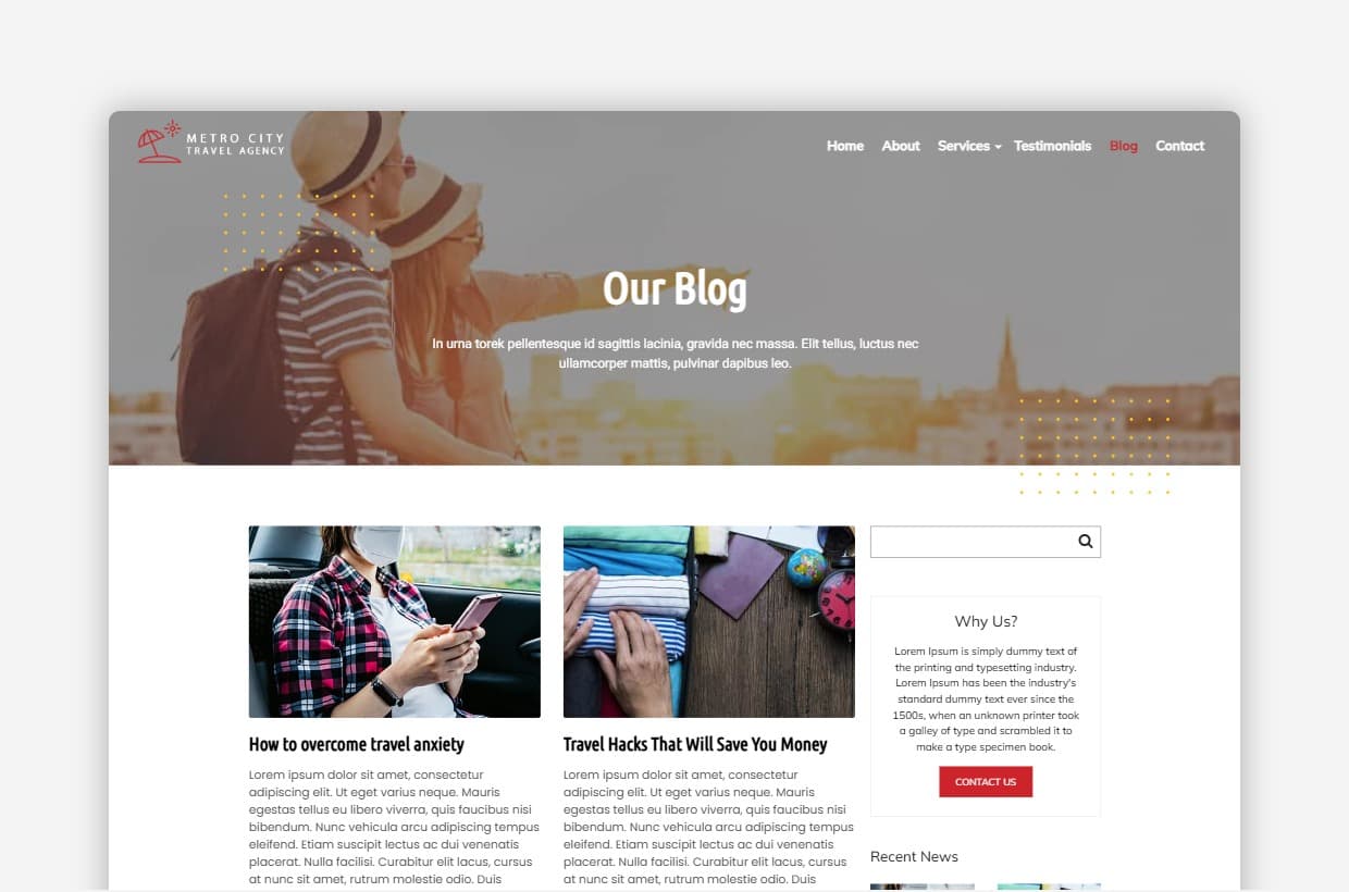 Tour WordPress Theme