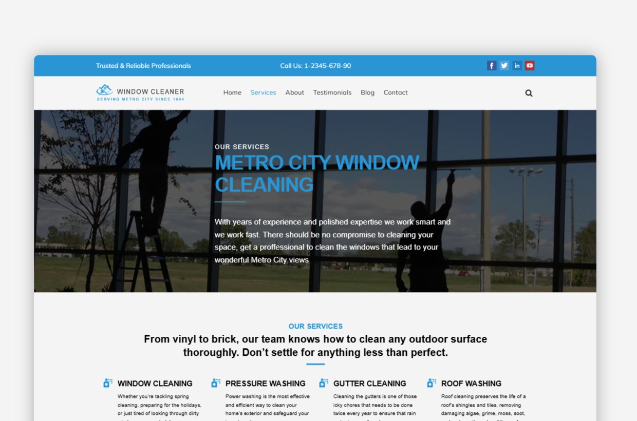 Window Cleaner WP Theme